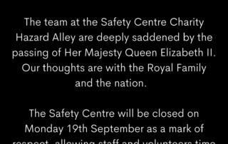 Queen Elizabeth Statement Safety Centre Charity Hazard Alley